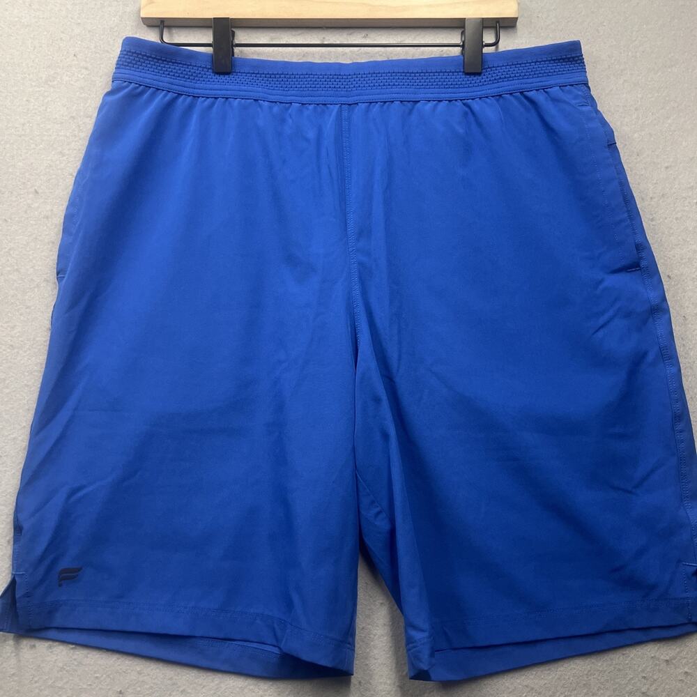 Fabletics Mens Athletic Shorts XL Blue Training‎ Gym Shorts Stretch Waist